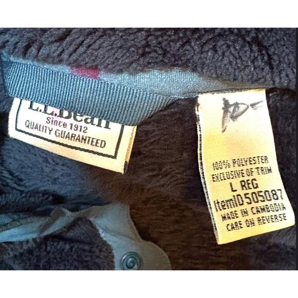 Vintage L.L. Bean Fleece Pullover (L) Made in USA Y2K Gorpcore - Picture 3 of 5